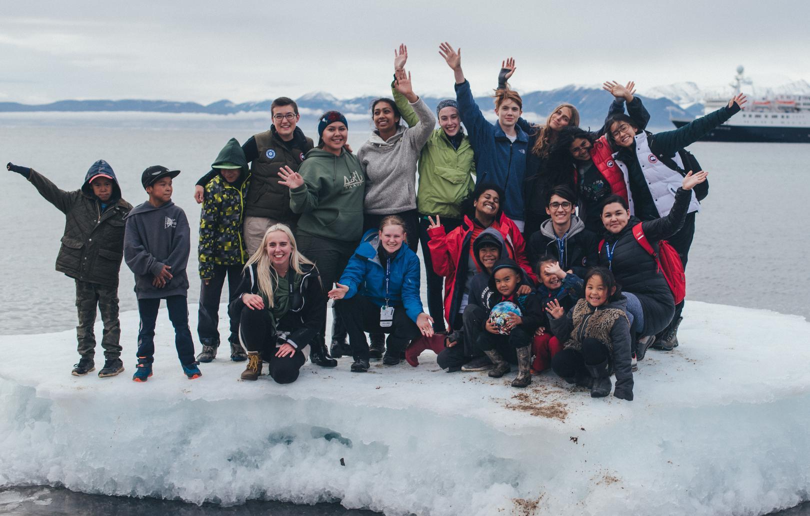 Ambika, Baptiste, Danielle, Fraser, Gail, Gillian, Jukipa, Kata, Shazia at Pond Inlet
